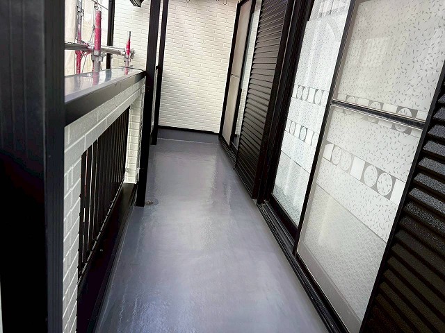明石市　水性塗膜防水工事　施工完了